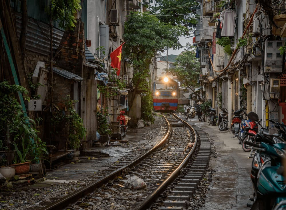 Vibrant streets around Hanoi